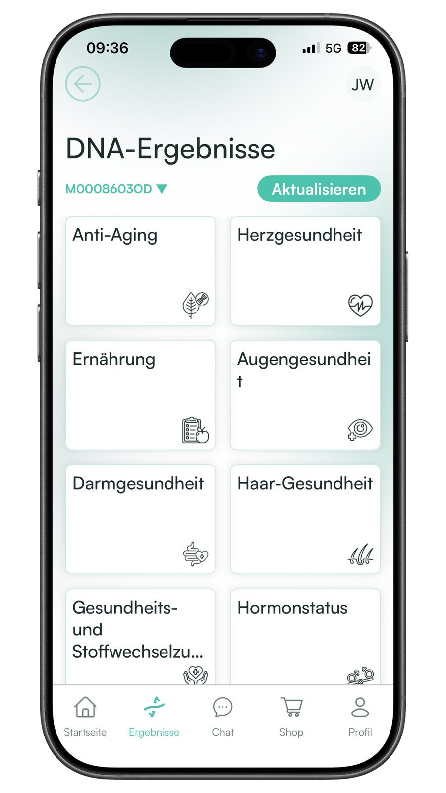 DNA-Ergebnisse in der LIFETIME App